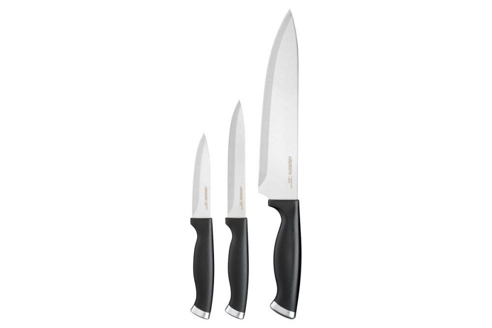 Набір ножів Ardesto Gemini Gourmet AR-2103-BL 3 предмети чорний Київ - зображення 1