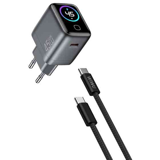 СЗУ WIWU CHG500 Voyager PD45W (1USB-C) + кабель Type-C to Type-C Херсон