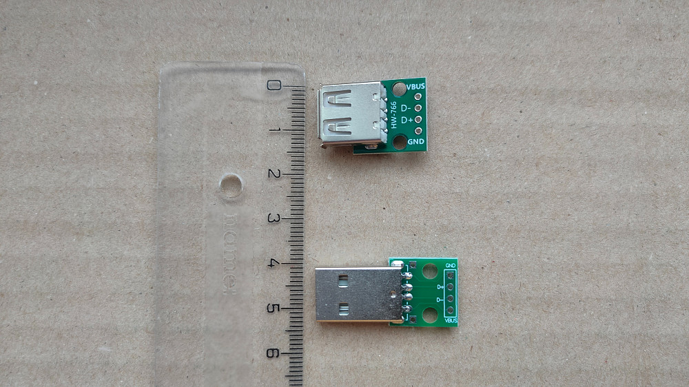 Разъем USB типа Б (папа) и Разъем USB типа A (мама) на плате Борисполь - изображение 4