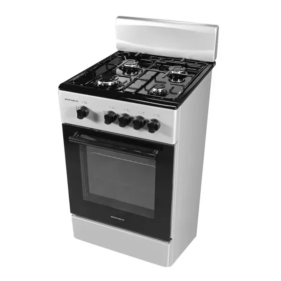 Плита кухонная газовая Grunhelm G4F5600G 497х627х872мм (50 см) 4 серая конфорки газконтроль духовка  Київ