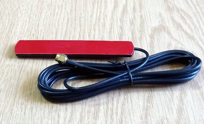 Антенна универсальная на липучке 840-6000MHz 3dBi, до 50W, с RP SMA-male разъемом, 115х22 мм Дніпро - зображення 7
