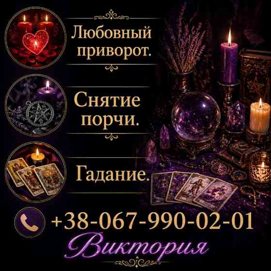 Гадание Киев. Снятие порчи. Любовный приворот. Київ