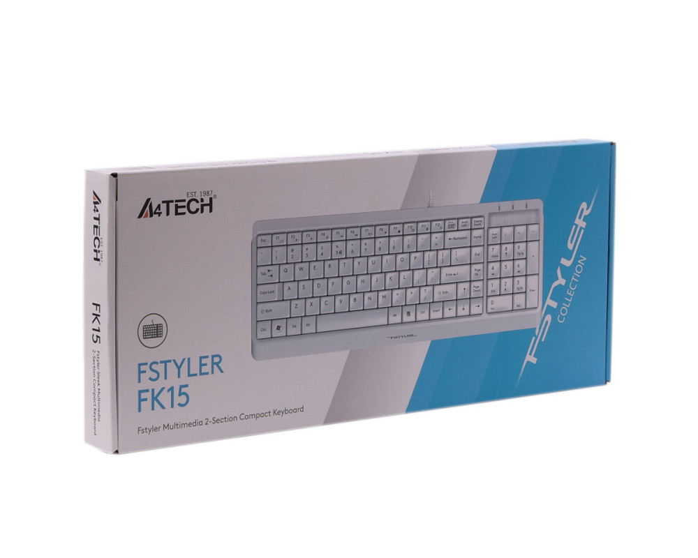 Клавиатура компьютерная проводная A4Tech Fstyler FK15(White) белая Київ - зображення 8