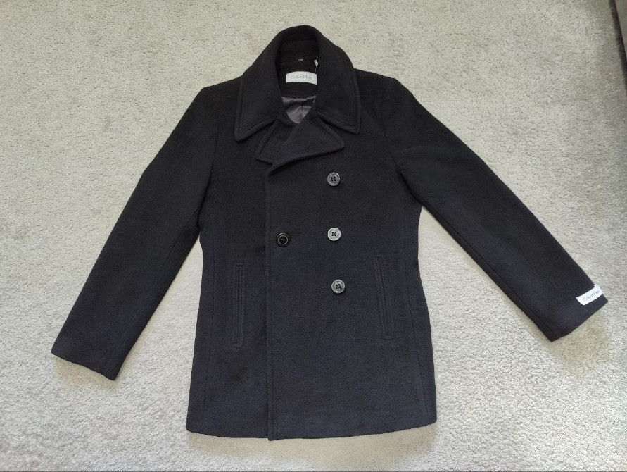 Оригінальне чорне двобортне пальто Calvin Klein з бірками Раздельная - изображение 3