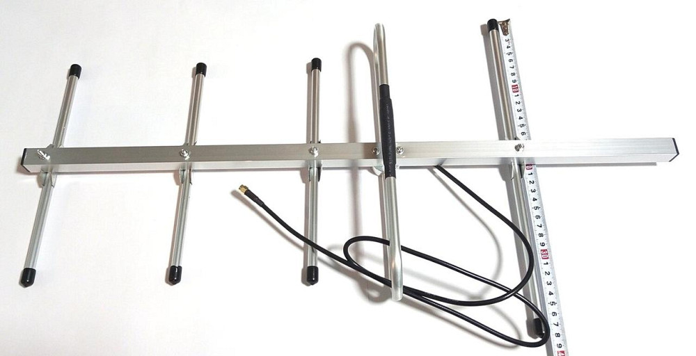 Антенна Yagi 360-480/890-930/1240-1395/1550-3200 МГц 8 дБ, до 25 Вт, кабель RG 58U 1 метр с SMA-male Днепр - изображение 4