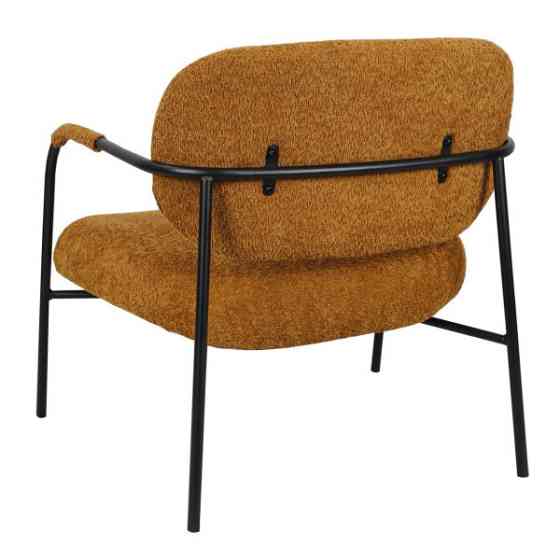 Сучасне крісло в оббивці букле помаранчевого та зеленому кольору Ніка Дніпро