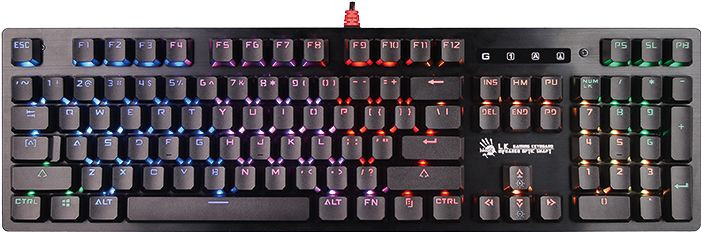 Клавиатура компьютерная проводная Bloody B820R USB Black Red SW черная Київ - зображення 1