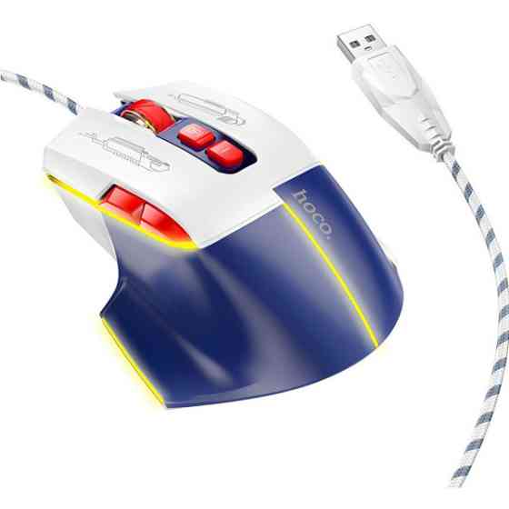 Мишка Hoco GM31 Overlord Luminous White/Blue (Код товару:40693) Харків