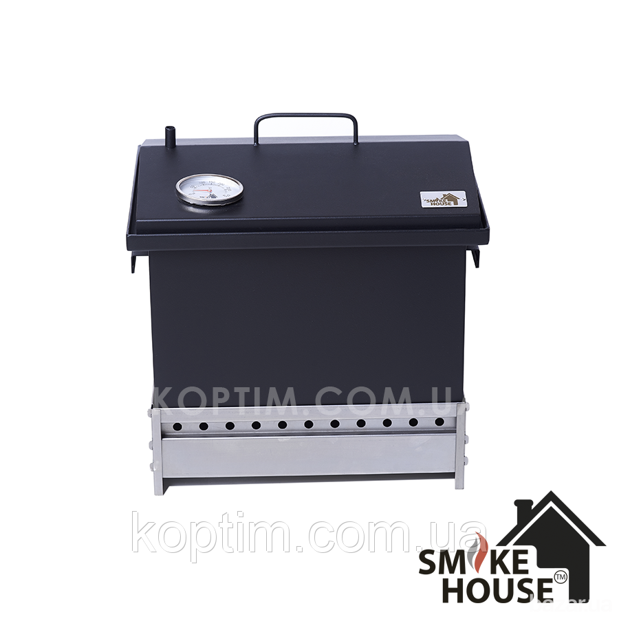 Коптильня с гидрозатвором для горячего копчения Smoke House M Thermo термометром Харків - зображення 5