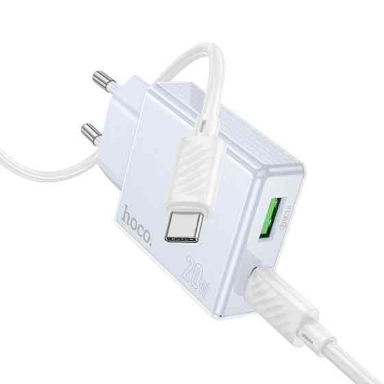 СЗУ Hoco C142A Direct PD20W+QC3.0 (1USB-A/1C) + кабель Type-C to Type-C Херсон
