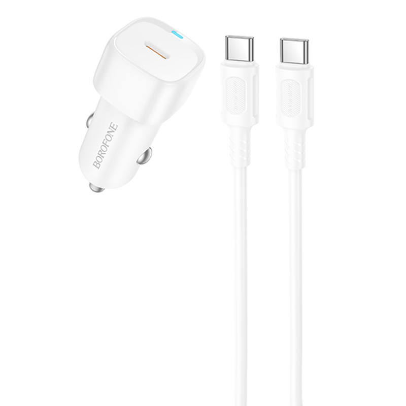 АЗУ Borofone BZ34A Cloud PD20W (1USB-C) + кабель Type-C to Type-C Херсон - зображення 1