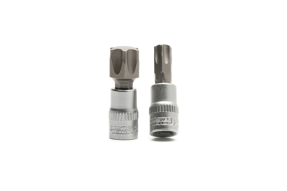 Набор головок торцевых MASTERTOOL с отверточными насадками TORX 1/4" T10-T60 CrV 9 шт 78-1400 Харків - зображення 6