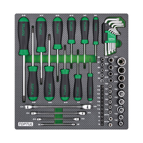 Комбинированный набор инструментов 61ед. (в ложементе) TOPTUL GEC6102 Харьков - изображение 1