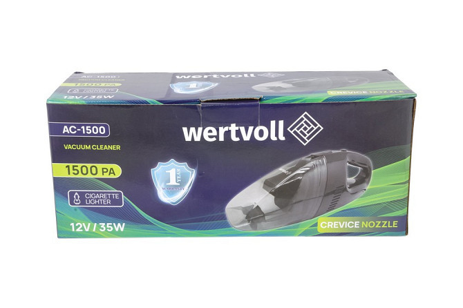 Пылесос автомобильный WERTVOLL 1500 PA 12 V 3 A 35 Вт сухая и влажная уборка AC-1500 Харків - зображення 5