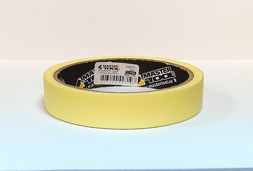 Лента малярная универсальная MASTERTOOL GripBond Easy 19 мм×15 м желтая 79-9900 Харьков - изображение 7