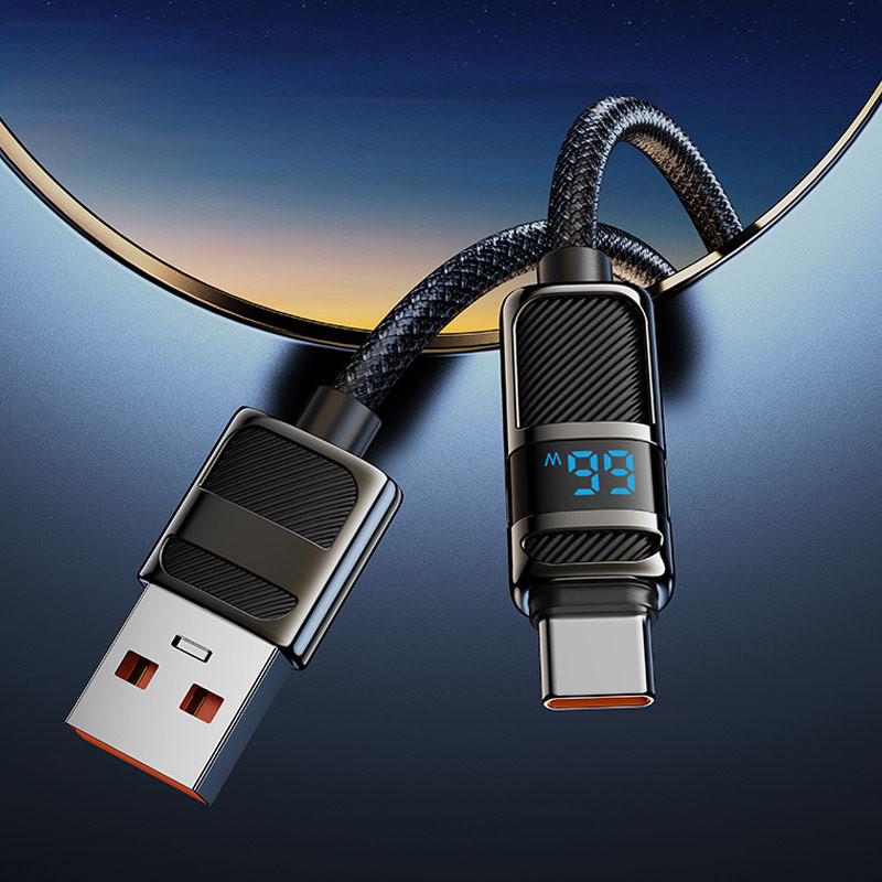 Дата кабель Hoco U137 Line with display USB to Type-C 5A/66W (1.2m) Херсон - зображення 6