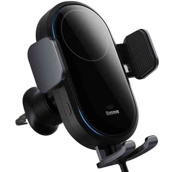 Уценка Автодержатель с БЗУ Baseus LightChaser Wireless Charging Electric Car Mount 15W (C403559001) Херсон