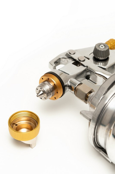 Краскопульт пневматический MASTERTOOL HVLP НАЛБ 1000 мл Ø 1,8 мм круглый/плоский факел 130-210 л/мин Харків - зображення 3