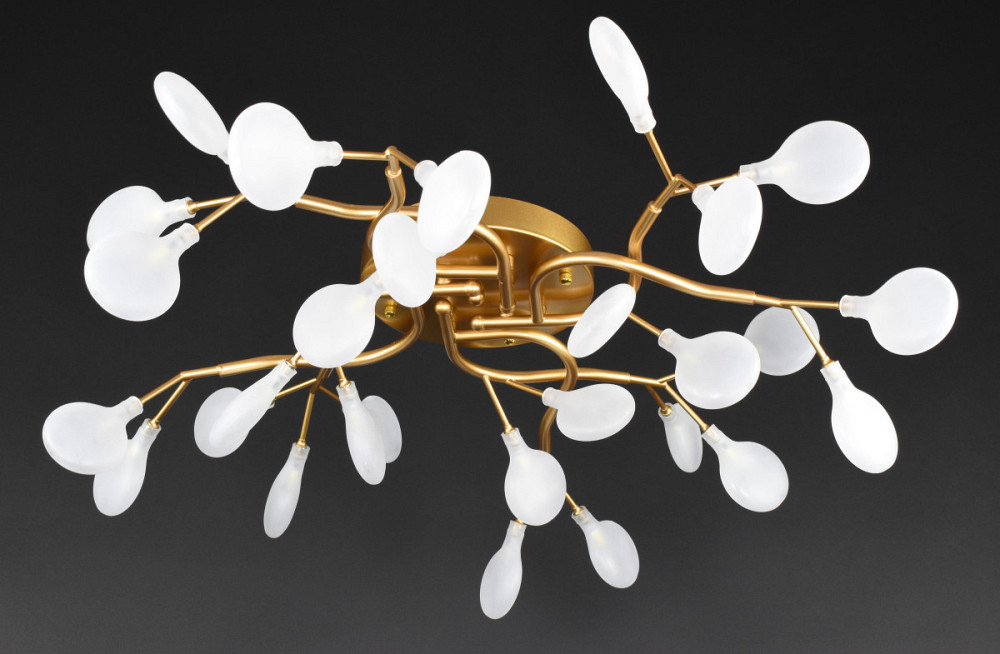 Люстра стельова на 28 лампочок H686/28-gd-fr Золото 23х75х75 см. Київ - зображення 1