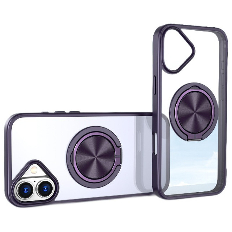 TPU+PC чехол Metal Ring with MagSafe для Apple iPhone 16 (6.1") Херсон - изображение 2