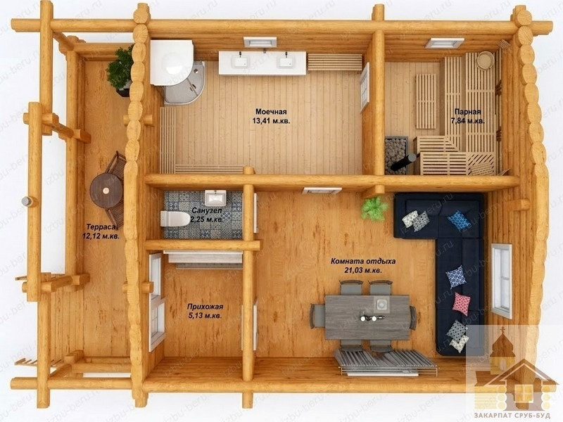 Купити баню закарпатську під ключ для компанії Одесса - изображение 4