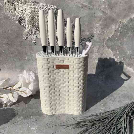 Набір ножів Edenberg EB-11025-White 7 предметів білий Київ