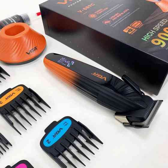 Машинка для стрижки аккумуляторная VGR V-889C оранжевая Киев