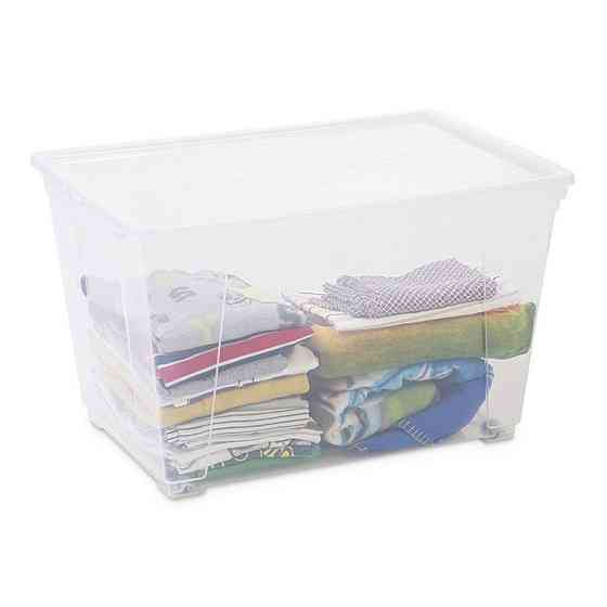 Контейнер Easy 60 л на колесах прозрачный Киев