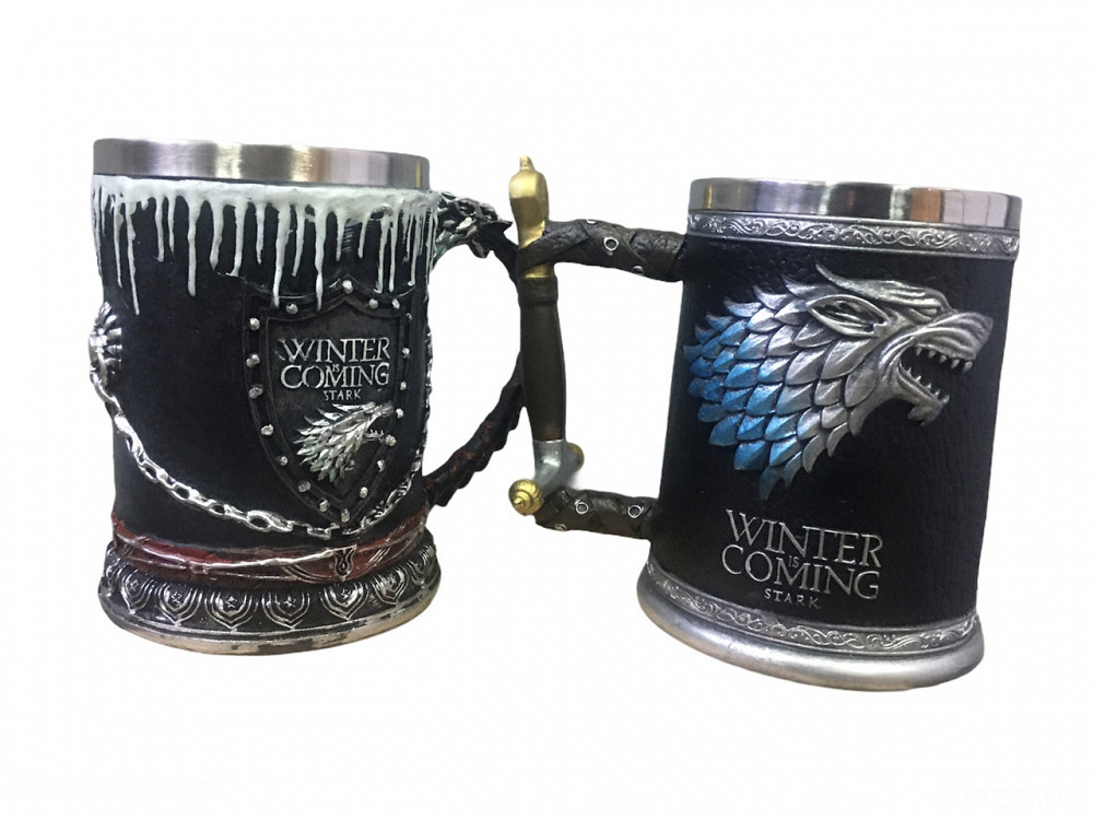 Подарочный Набор Кружка Чашка Бокал 3D Игра Престолов Game Of Thrones Winter Is Coming Stark Старк Київ - зображення 4