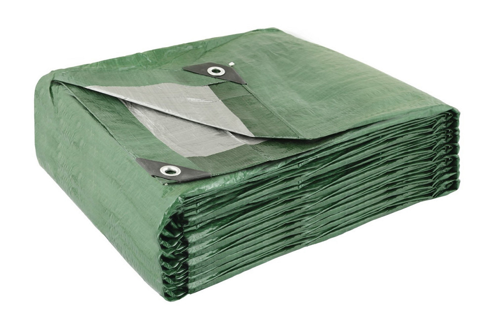 Тент MASTERTOOL GREEN/SILVER 10х12 м двухсторонний 130 г/м² 89-1012 Харків - зображення 2