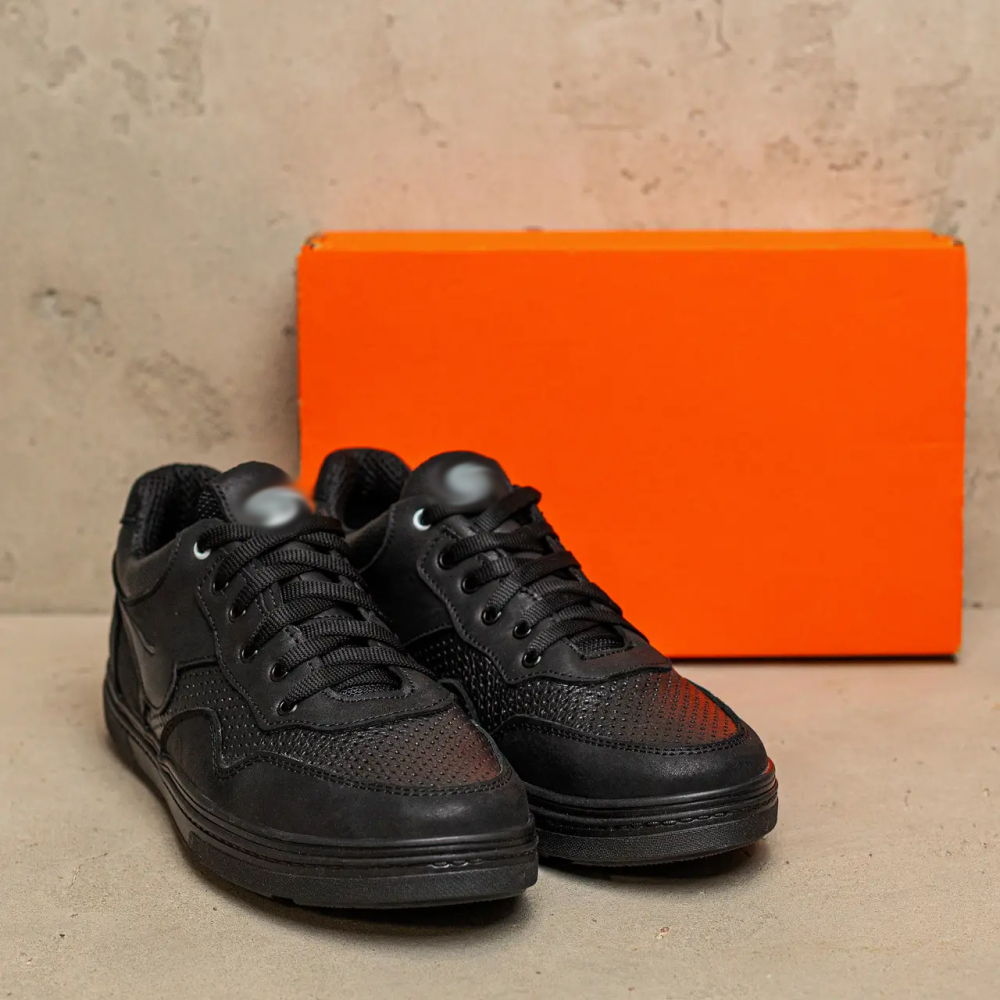 Мужские кожаные летние кроссовки, перфорация Київ - зображення 6