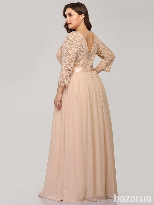 Пудровое вечернее платье для полных Леди Киев - изображение 2