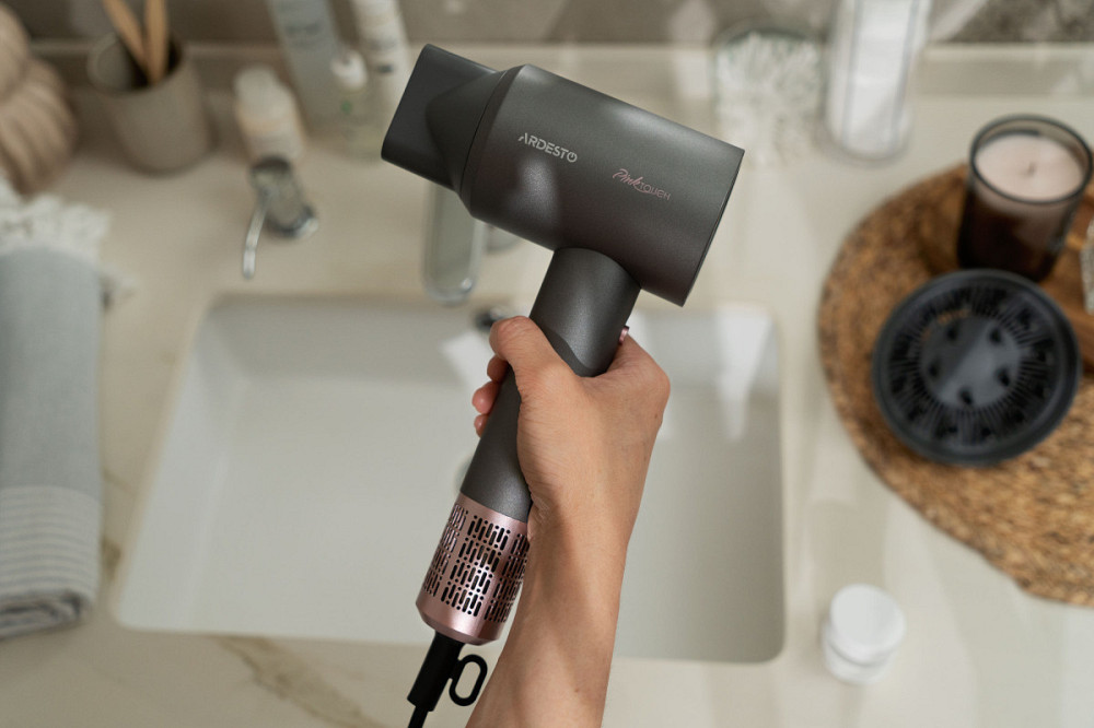 Фен Ardesto Pink TouСh HD-R300PT 1600 Вт серый Київ - зображення 4