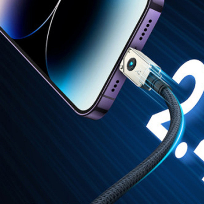 Дата кабель Baseus Unbreakable Series Fast Charging USB to Lightning 2.4A 1m (P10355802111-0) Херсон - изображение 3