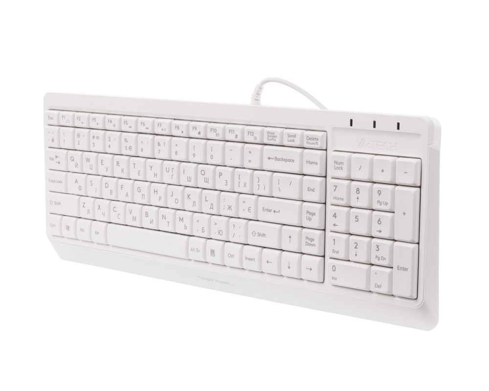 Клавиатура компьютерная проводная A4Tech Fstyler FK15(White) белая Київ - зображення 2