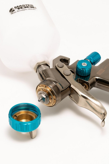 Краскопульт пневматический MASTERTOOL LVLP ВПЛБ 600 мл Ø1,4 мм круглый/плоский факел 125-170 л/мин 1 Харків - зображення 3