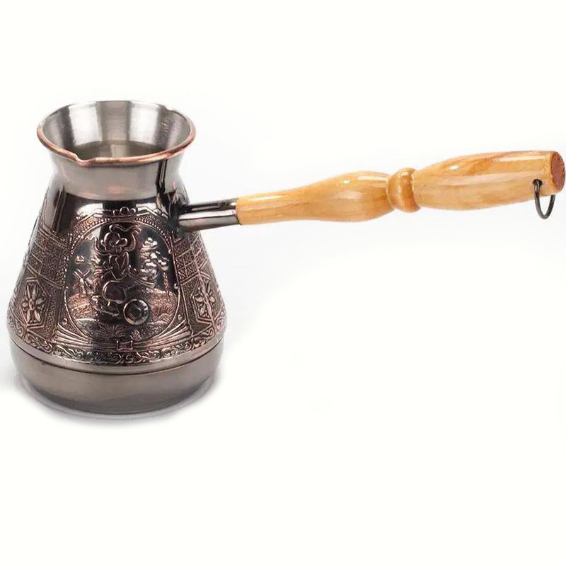 Турка джезва медная SNT со съемной ручкой Козаки 500мл 50082 Одеса - зображення 1