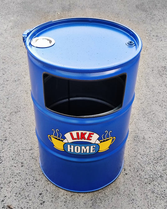 Урна 200 л з металевої бочки з вашим логотипом| урна для фудкорту, кафе, кав'ярні Київ - зображення 11