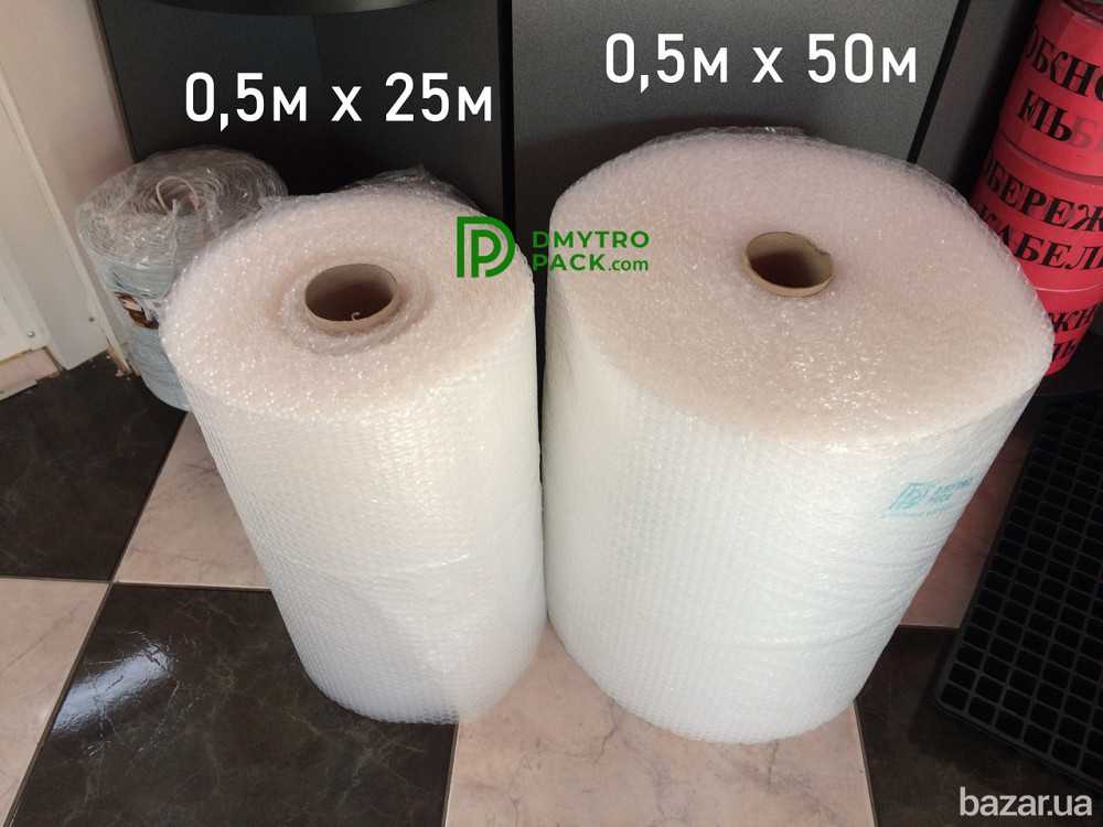 Воздушно-пузырчатая пленка 25 м х 500 мм х 45 мкм - 12.5 кв.м Херсон - изображение 6