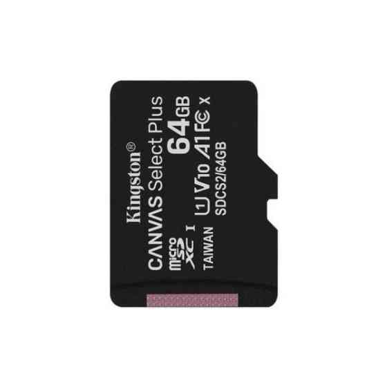 Карта пам'яті Kingston microSDXC 64GB Canvas Select Plus UHS-I/U1 + SD-адаптер (SDCS2/64GB) (Код тов Харьков