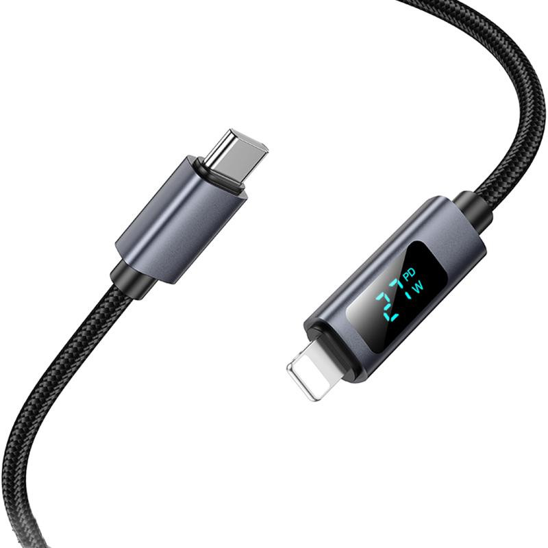 Дата кабель Hoco X112 Favor with display Type-C to Lightning 27W (1m) Херсон - зображення 3