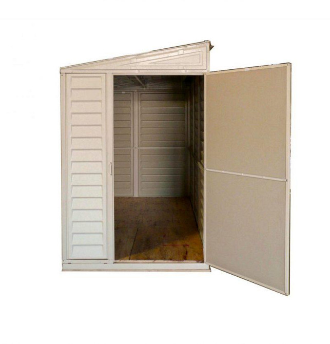 Сарай пластиковый Sidemate 242x122x185 см слоновая кость Киев - изображение 4