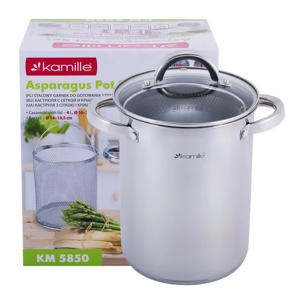 Кастрюля Kamille с корзиной-пароваркой 4 л Одеса - зображення 1