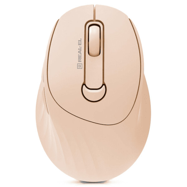 Мишка REAL-EL RM-370W Beige (EL123200056) Харків - зображення 1