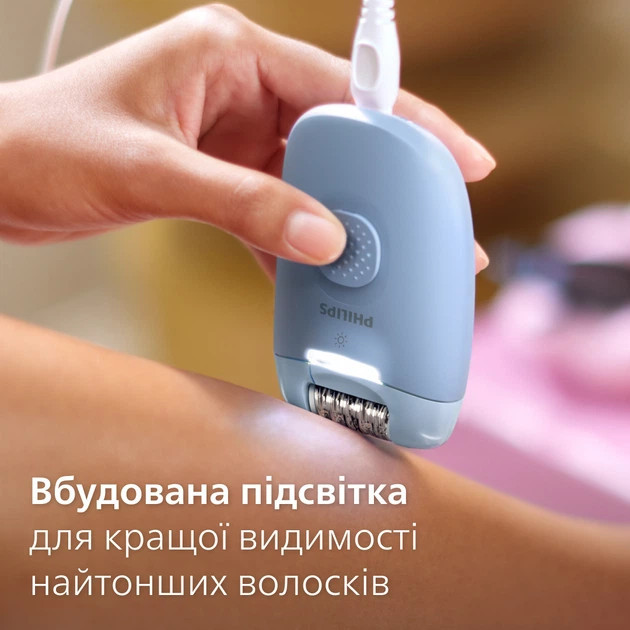 Эпилятор Philips Series 4000 BRE247/00 голубой Київ - зображення 3