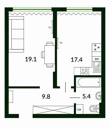 продажа 1-к квартира Киев, Голосеевский, 70500 $ Киев