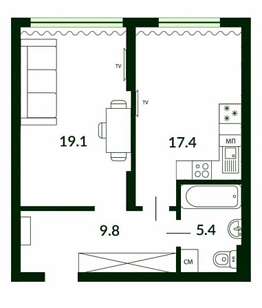 продажа 1-к квартира Киев, Голосеевский, 70500 $ Киев - изображение 4