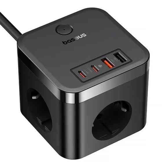 Удлинитель Baseus PowerCombo PD30W+QC3.0 (2USB-A/2C/2Socket) (1.5m) (BPS30) Херсон