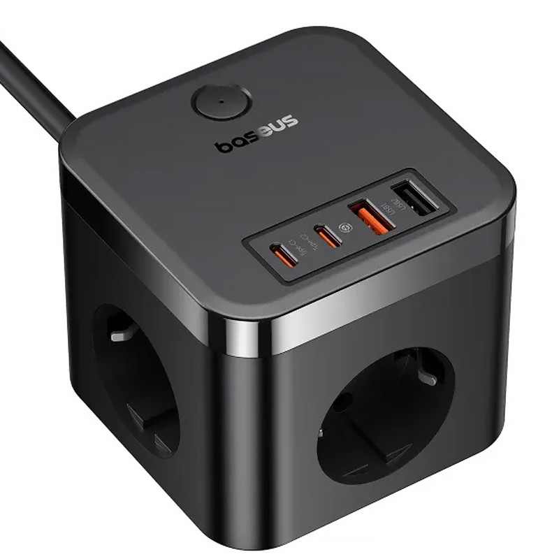 Удлинитель Baseus PowerCombo PD30W+QC3.0 (2USB-A/2C/2Socket) (1.5m) (BPS30) Херсон - зображення 3