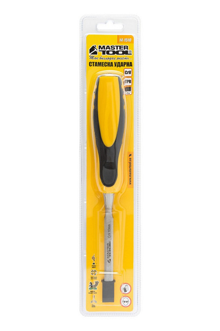 Стамеска ударная MASTERTOOL CrV 10 мм с двухкомпонентной ручкой 14-1510 Харків - зображення 6